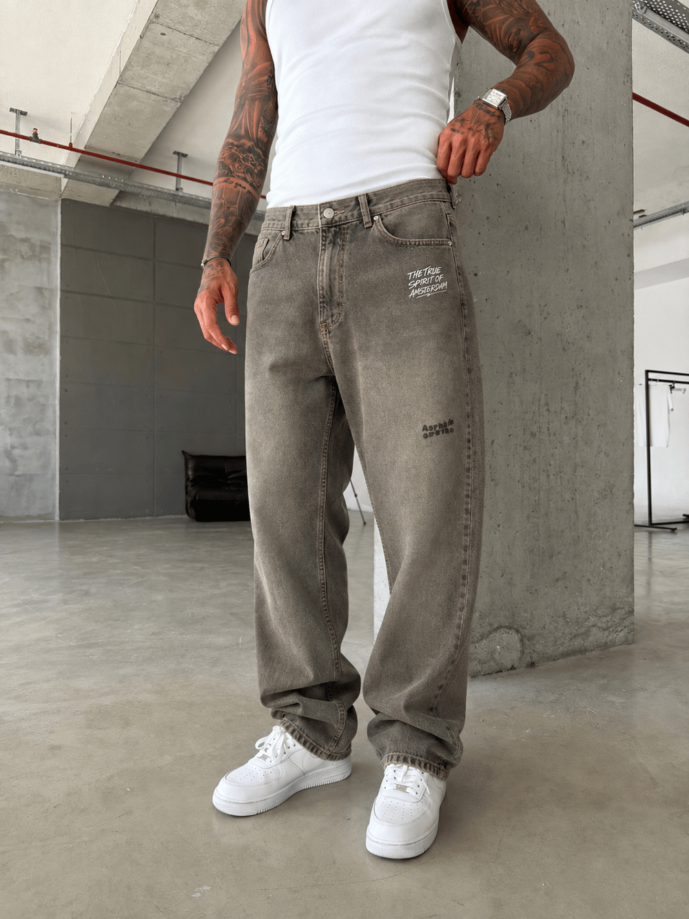 Premium Nakışlı Auro Prime Baggy Pantolon 