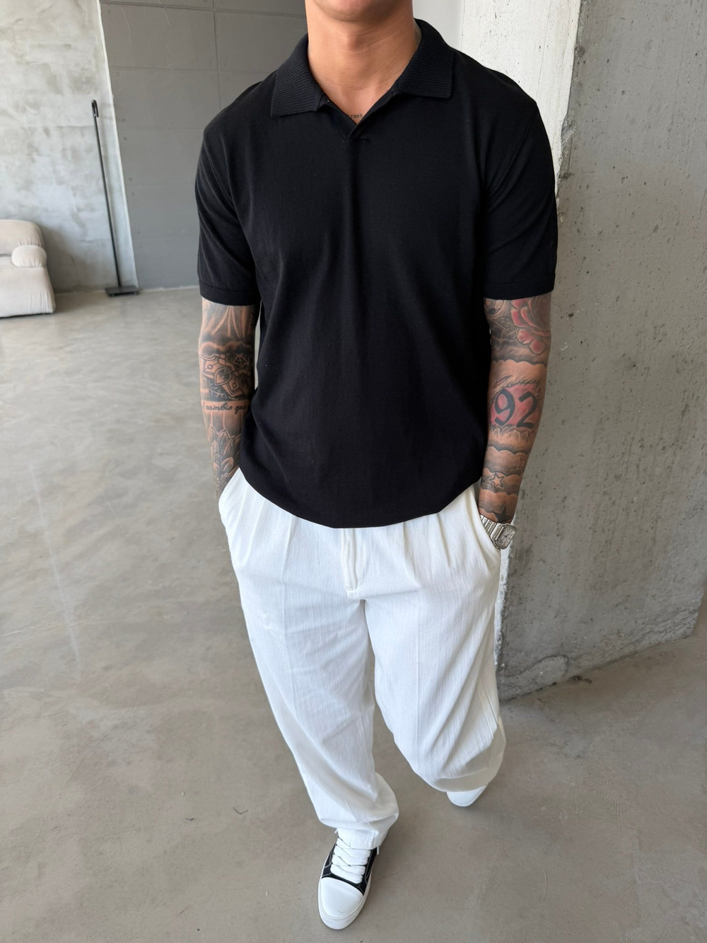 Premium Pat Yaka Basic T-Shirt - Siyah