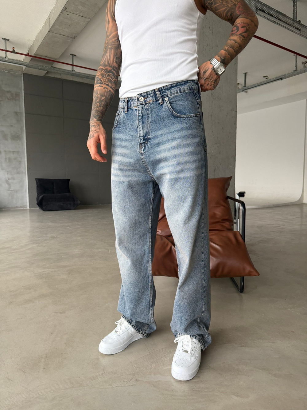 Relax Baggy fit Pantolon - İndigo