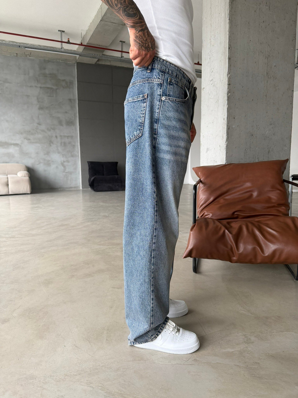 Relax Baggy fit Pantolon - İndigo