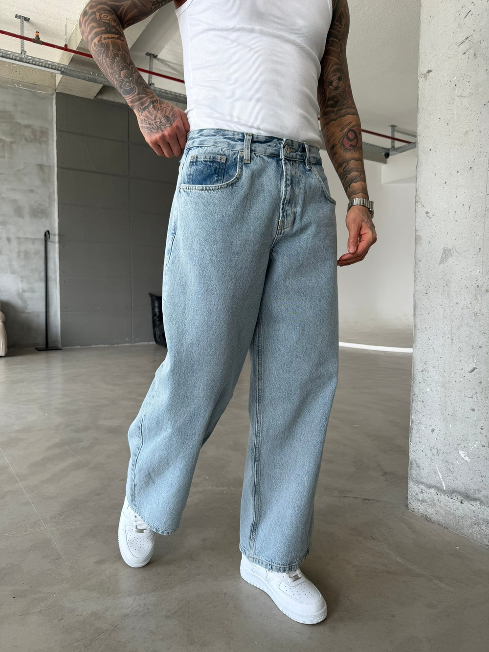 Relax Super Baggy Pantolon - Mavi