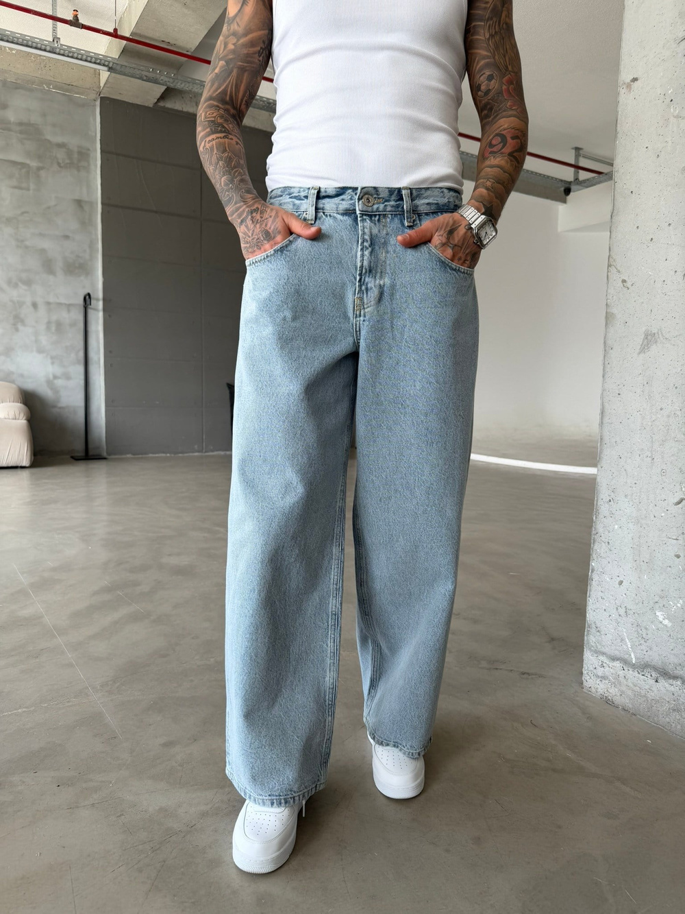 Relax Super Baggy Pantolon - Mavi