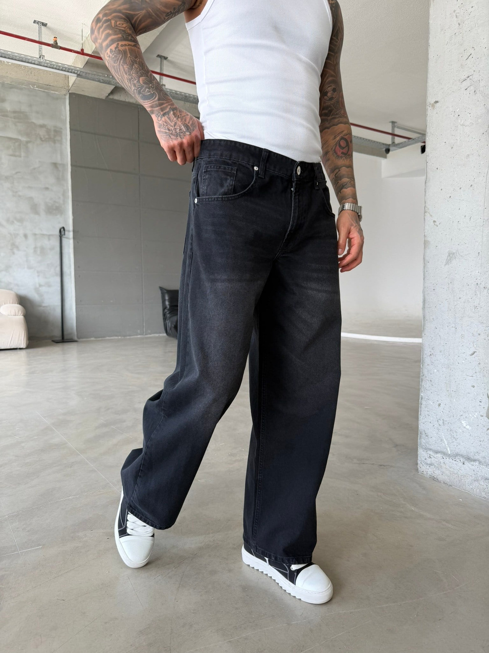 Relax Super Baggy Pantolon - Siyah