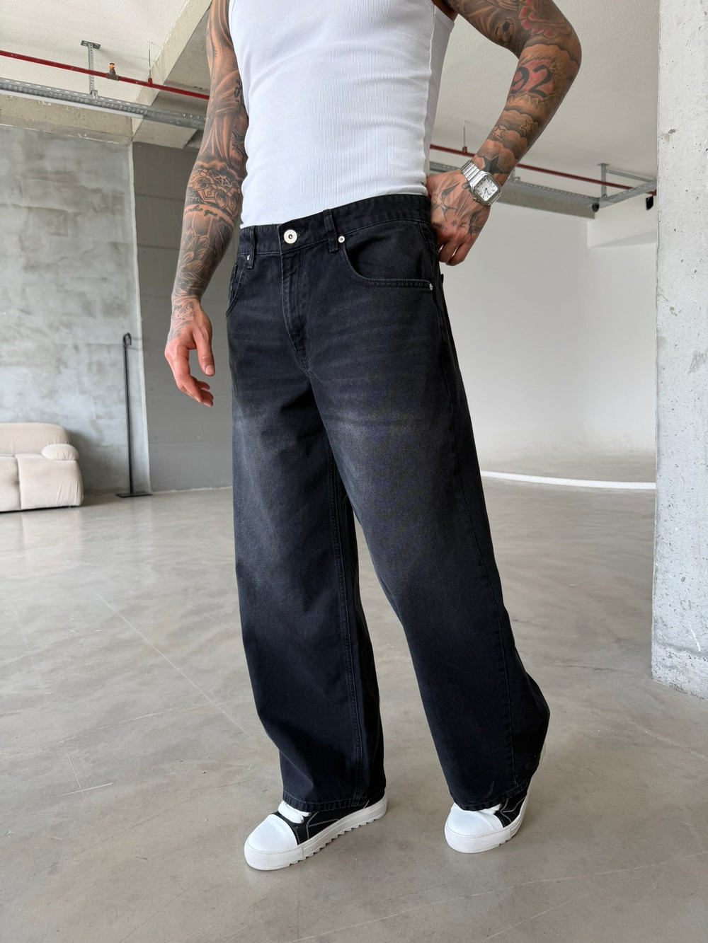 Relax Super Baggy Pantolon - Siyah