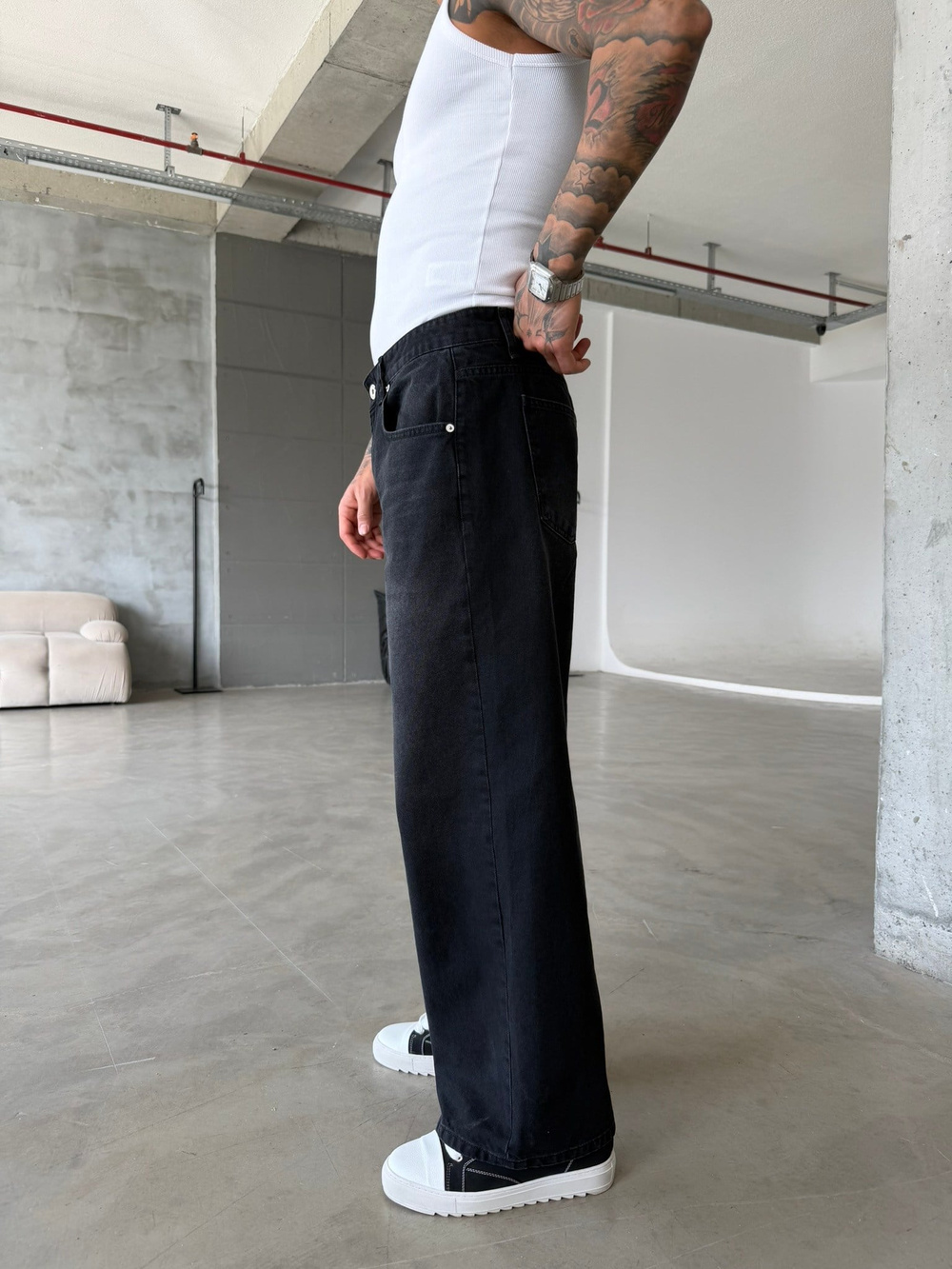 Relax Super Baggy Pantolon - Siyah