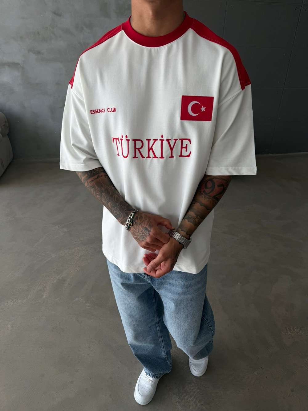 Retro Türkiye Style Basic T-Shirt - Kırmızı