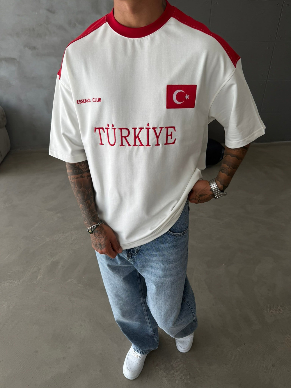 Retro Türkiye Style Basic T-Shirt - Kırmızı