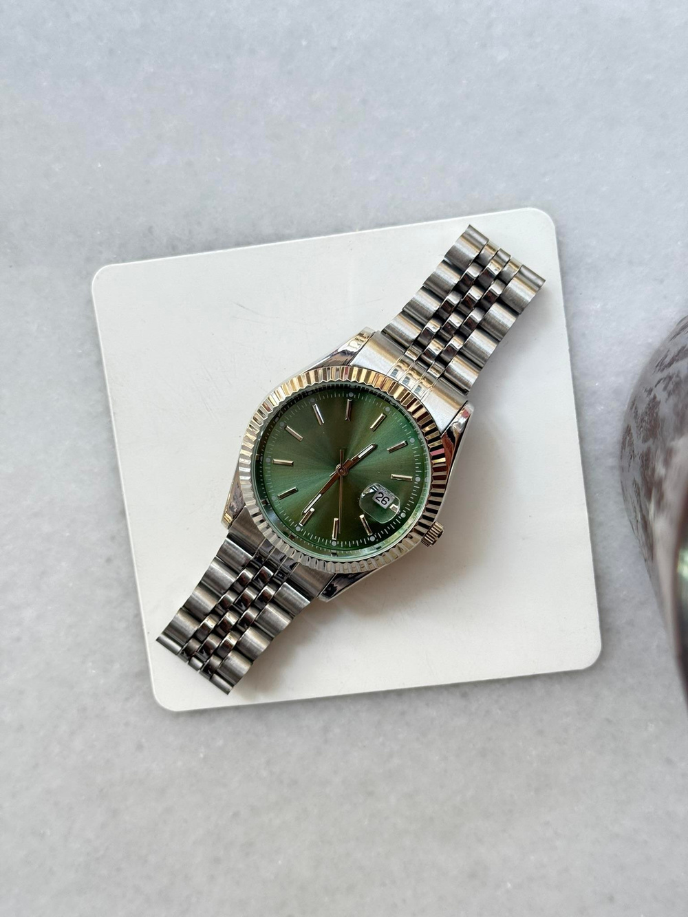 Royal Date Çelik Saat - Yeşil