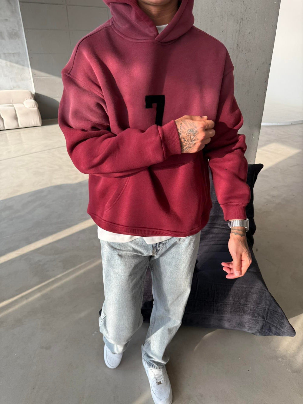 Seven 7 Spreyli Premium Sweat - Bordo