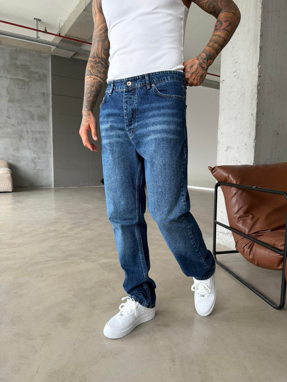 Soft Touch Baggy Pantolon - Lacivert