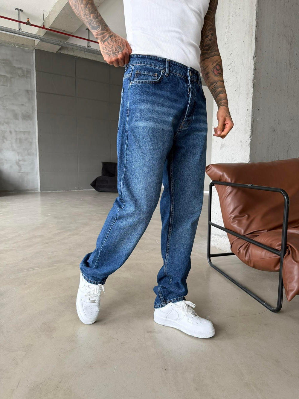 Soft Touch Baggy Pantolon - Lacivert