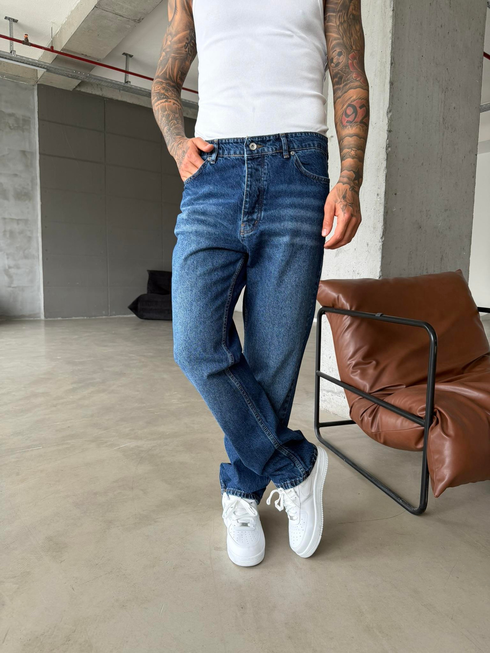 Soft Touch Baggy Pantolon - Lacivert