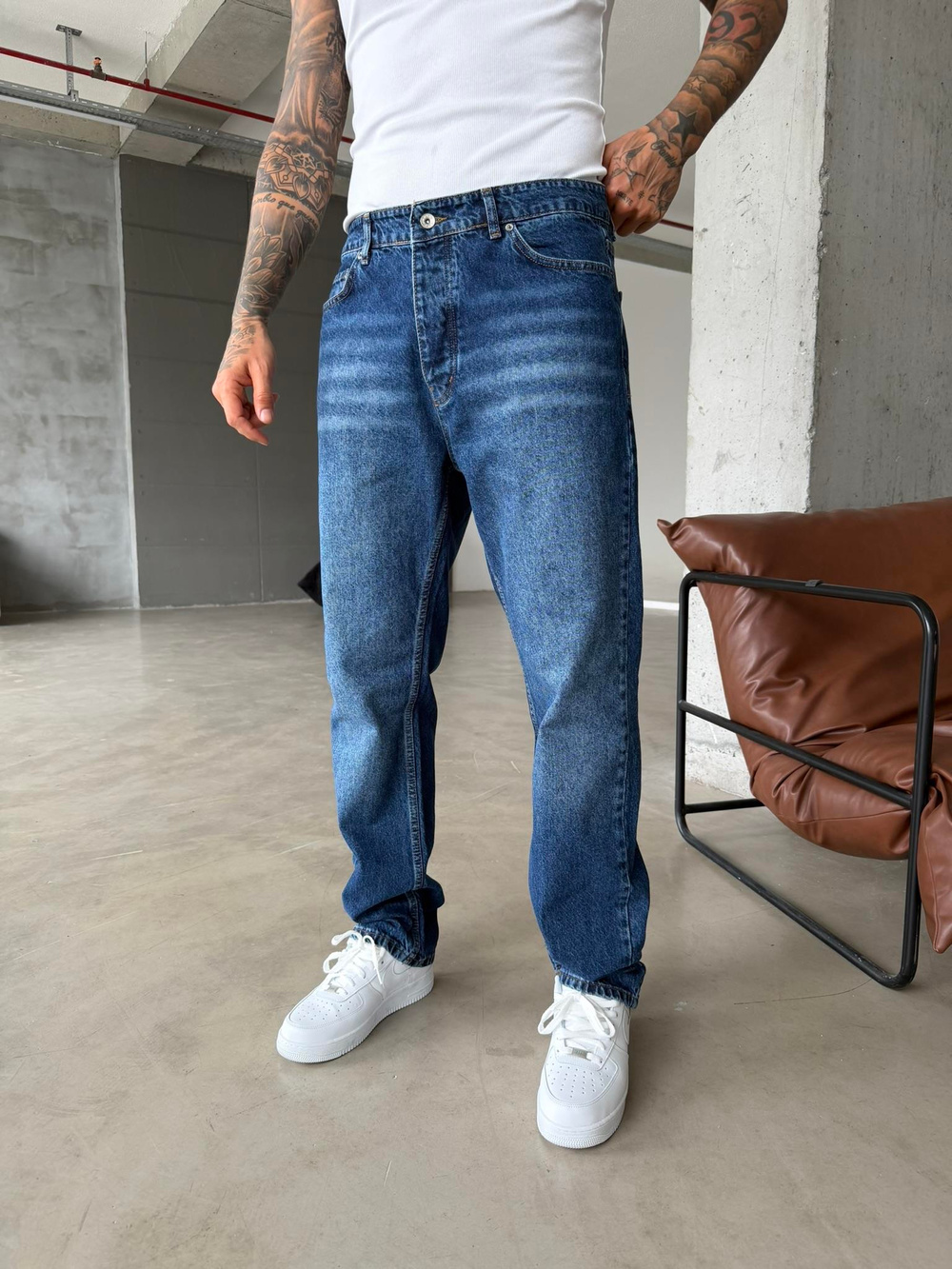 Soft Touch Baggy Pantolon - Lacivert