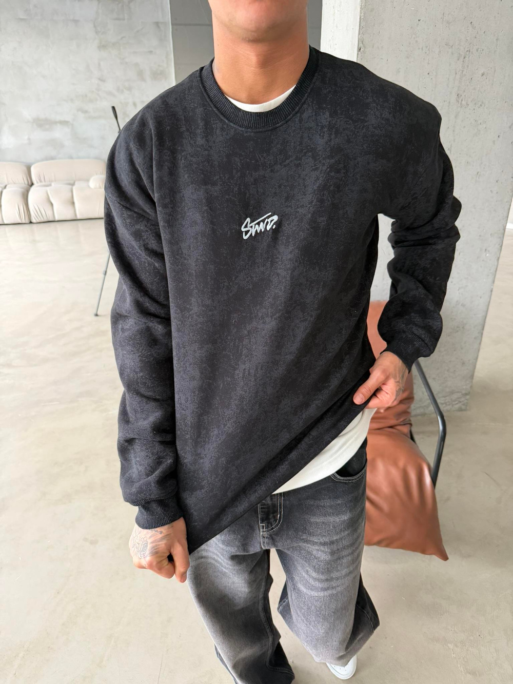 SW Preimum Acid Sweat - Siyah