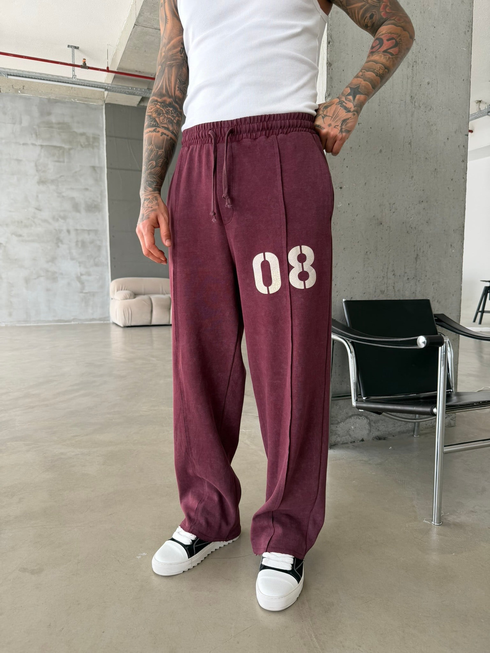 Urban Legacy 08 Premium Baggy Eşofman Altı - Bordo