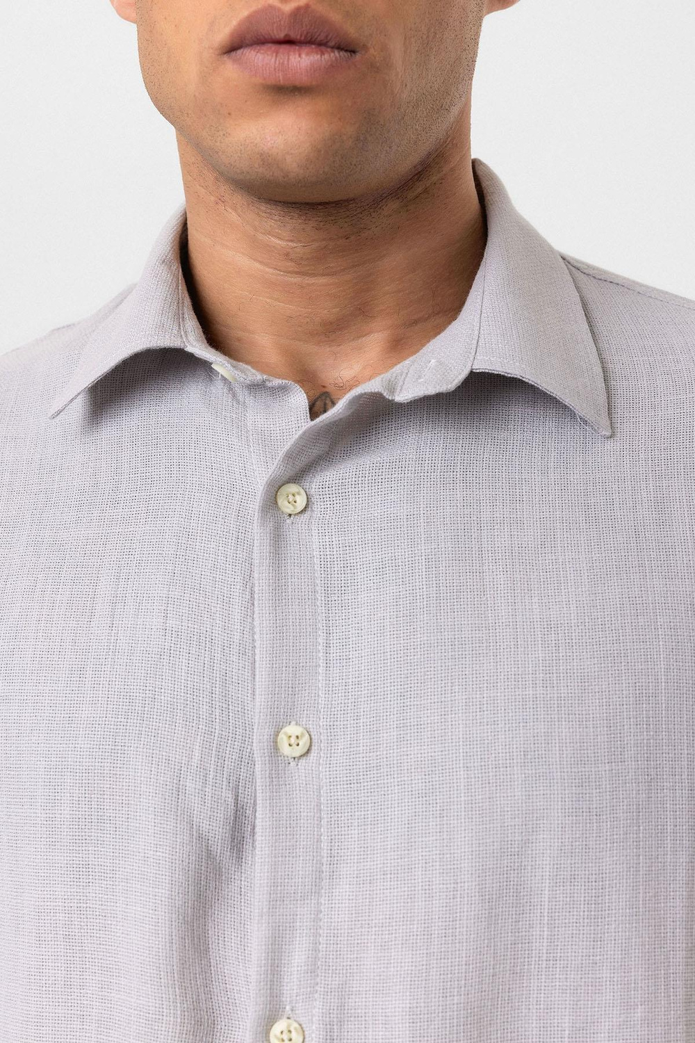 Uzun Kollu Basic Oversize Gömlek - Gri