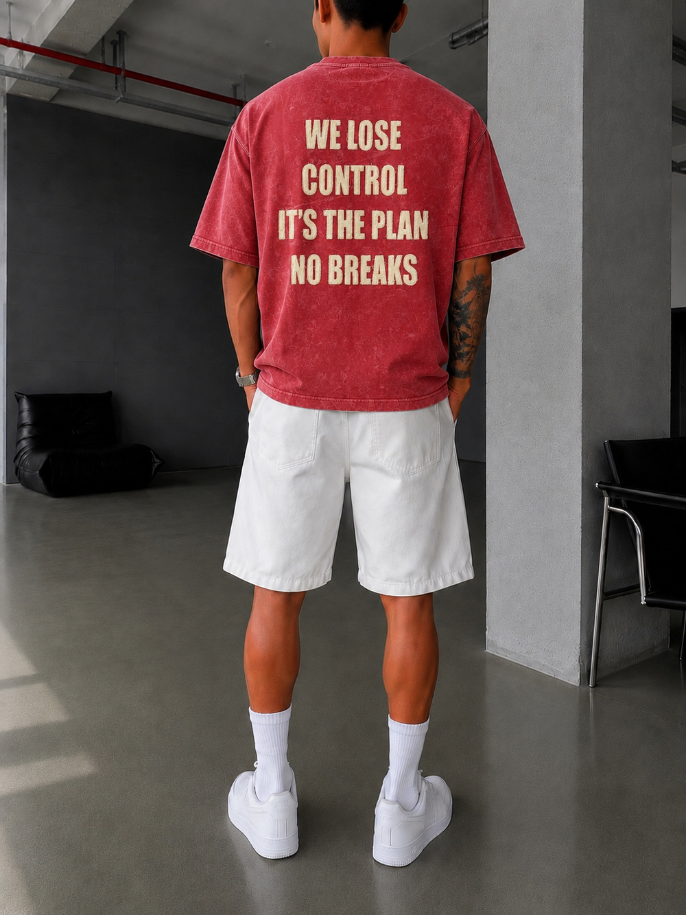 We Lose Control Pacht Detaylı T-Shirt