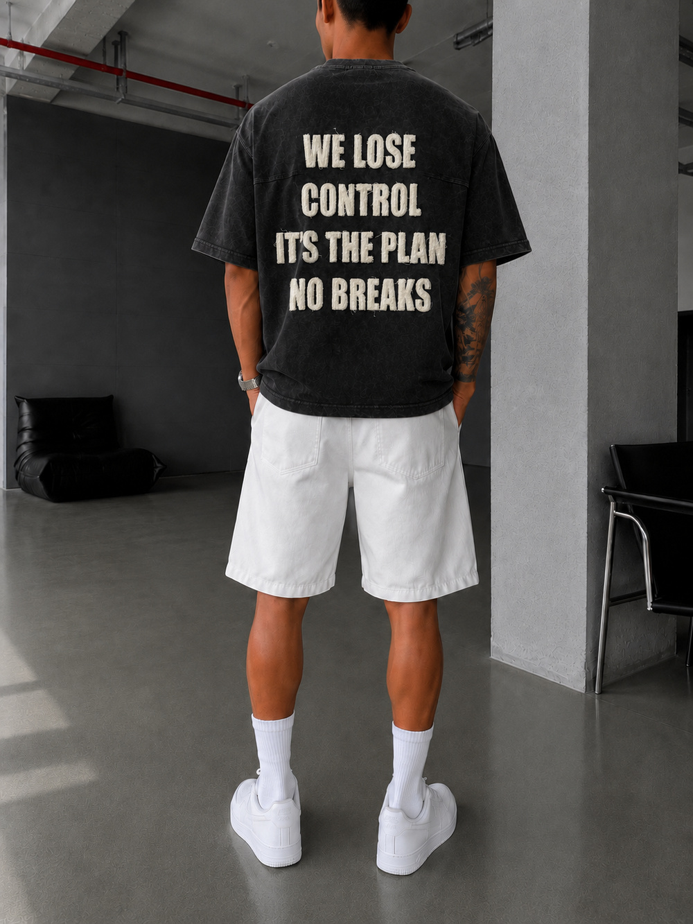 We Lose Control Pacht Detaylı T-Shirt