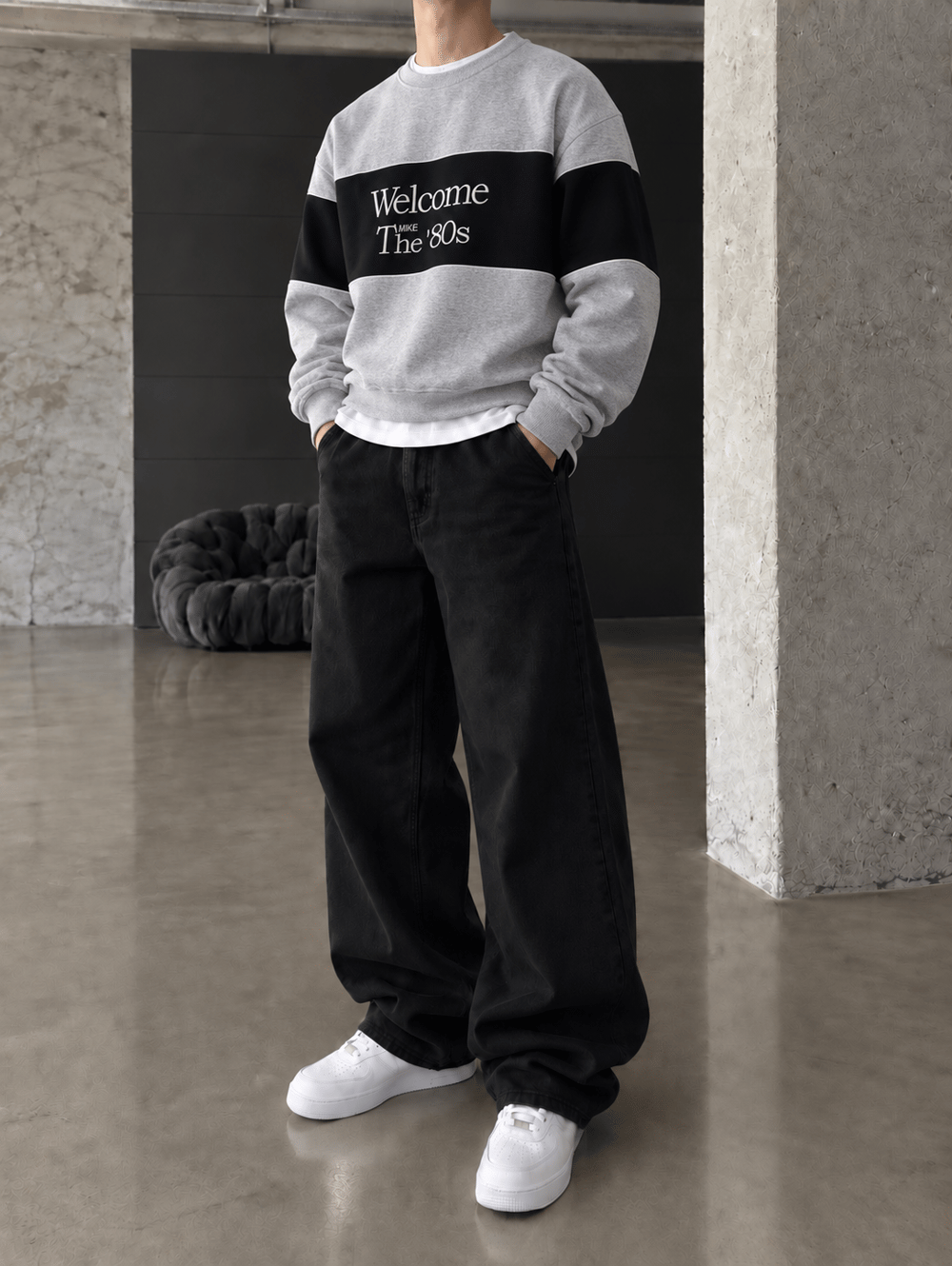 Welcome The 80s Sweat - Gri