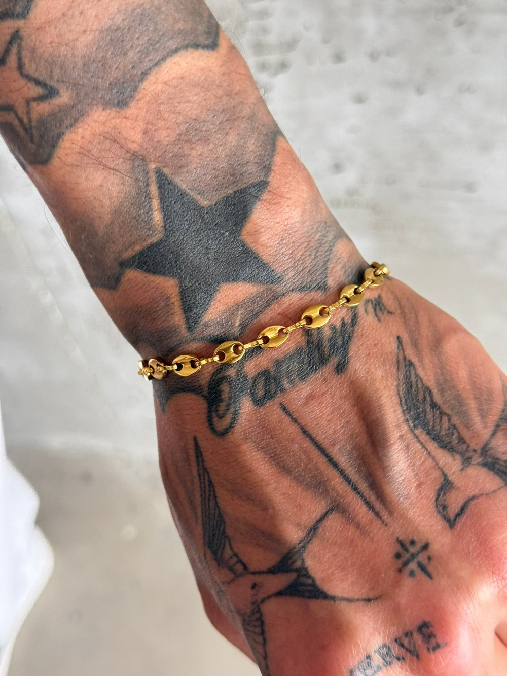 Wolf Grip Erkek Bileklik - Gold
