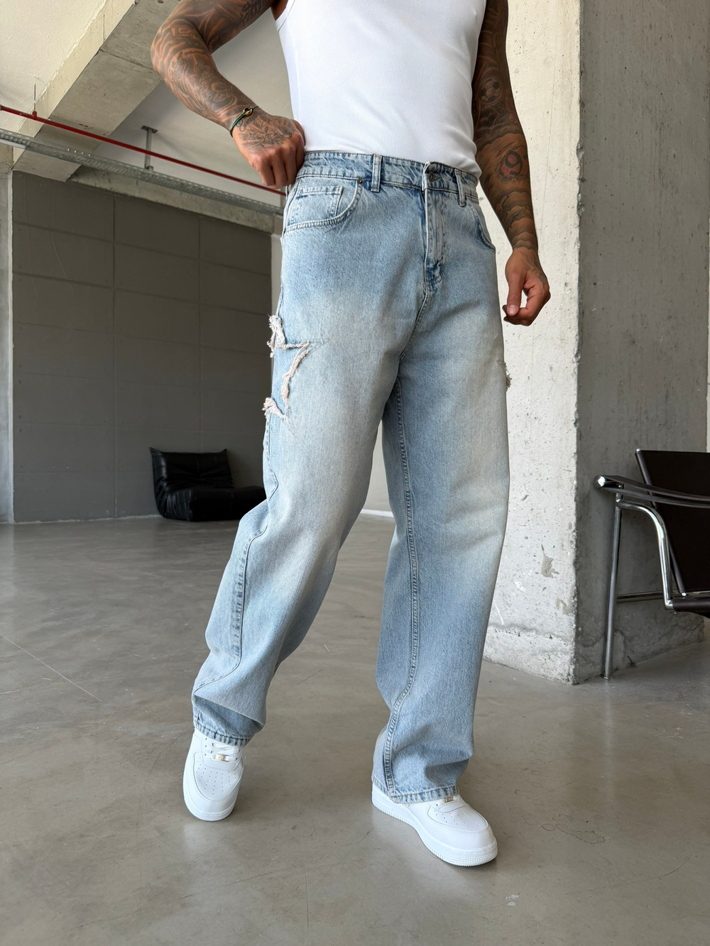 Yıldız Nakış İşleme Premium Baggy Pantolon