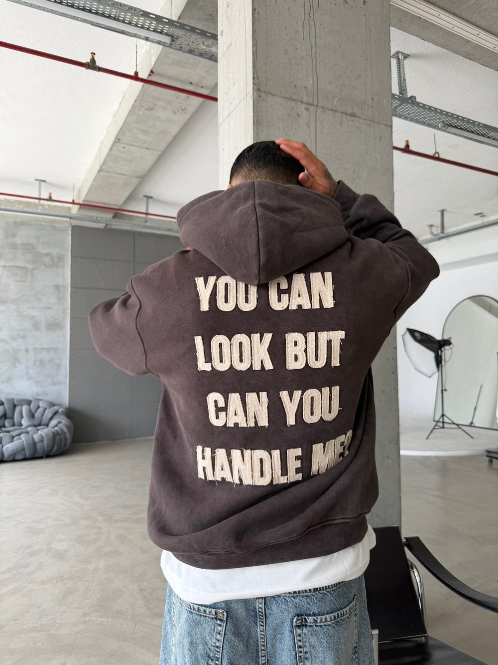 You Can Look But Acid  Yıkama Premium Hoodie