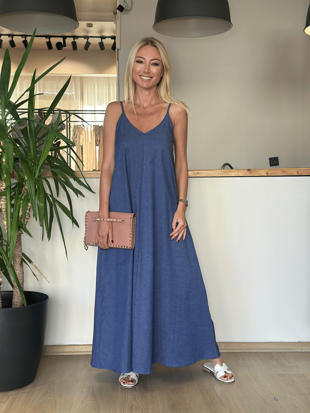 Denim Elbise Askı006
