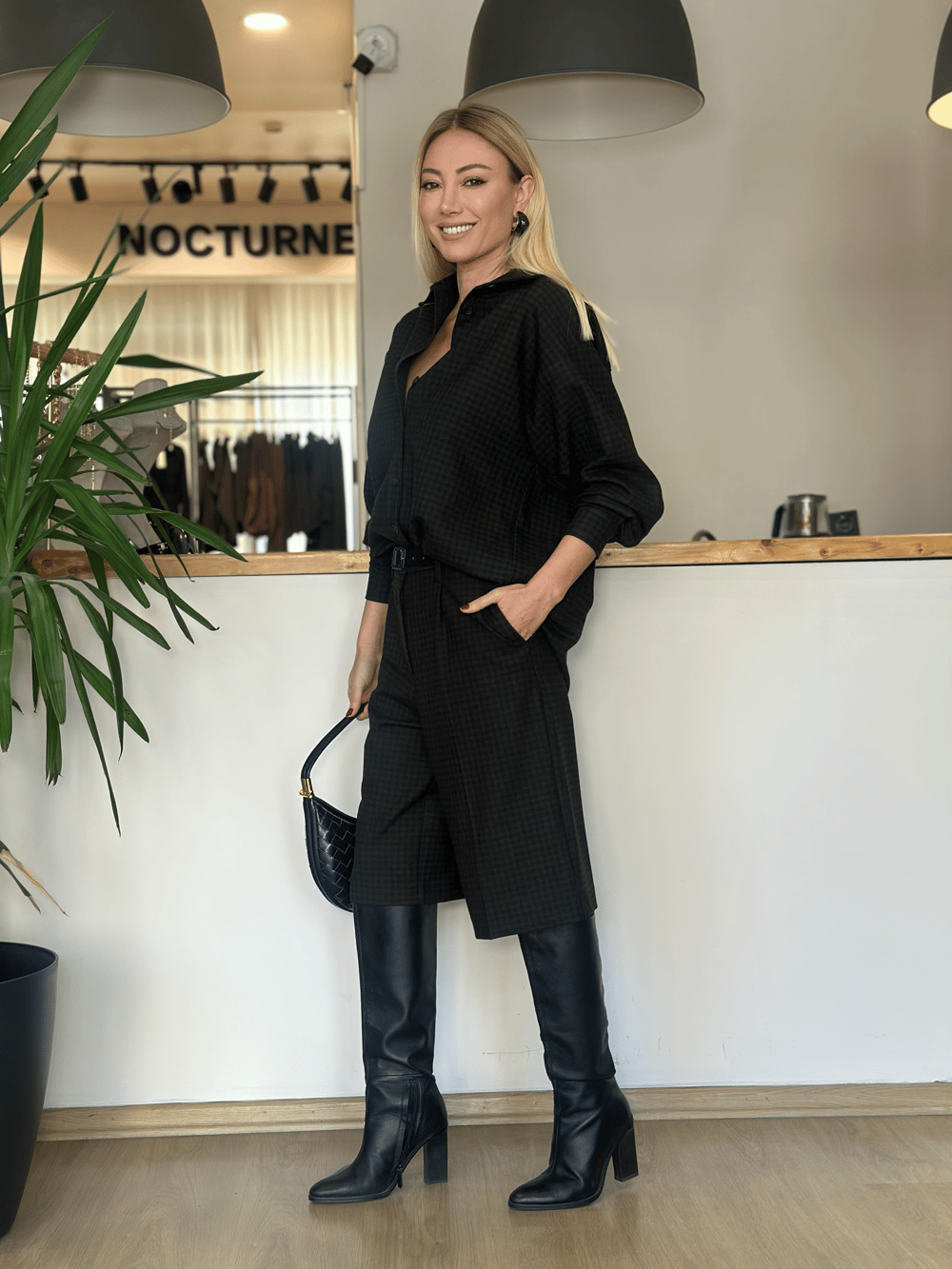 Ekose Acı Kahve Modern Gömlek Askı00435