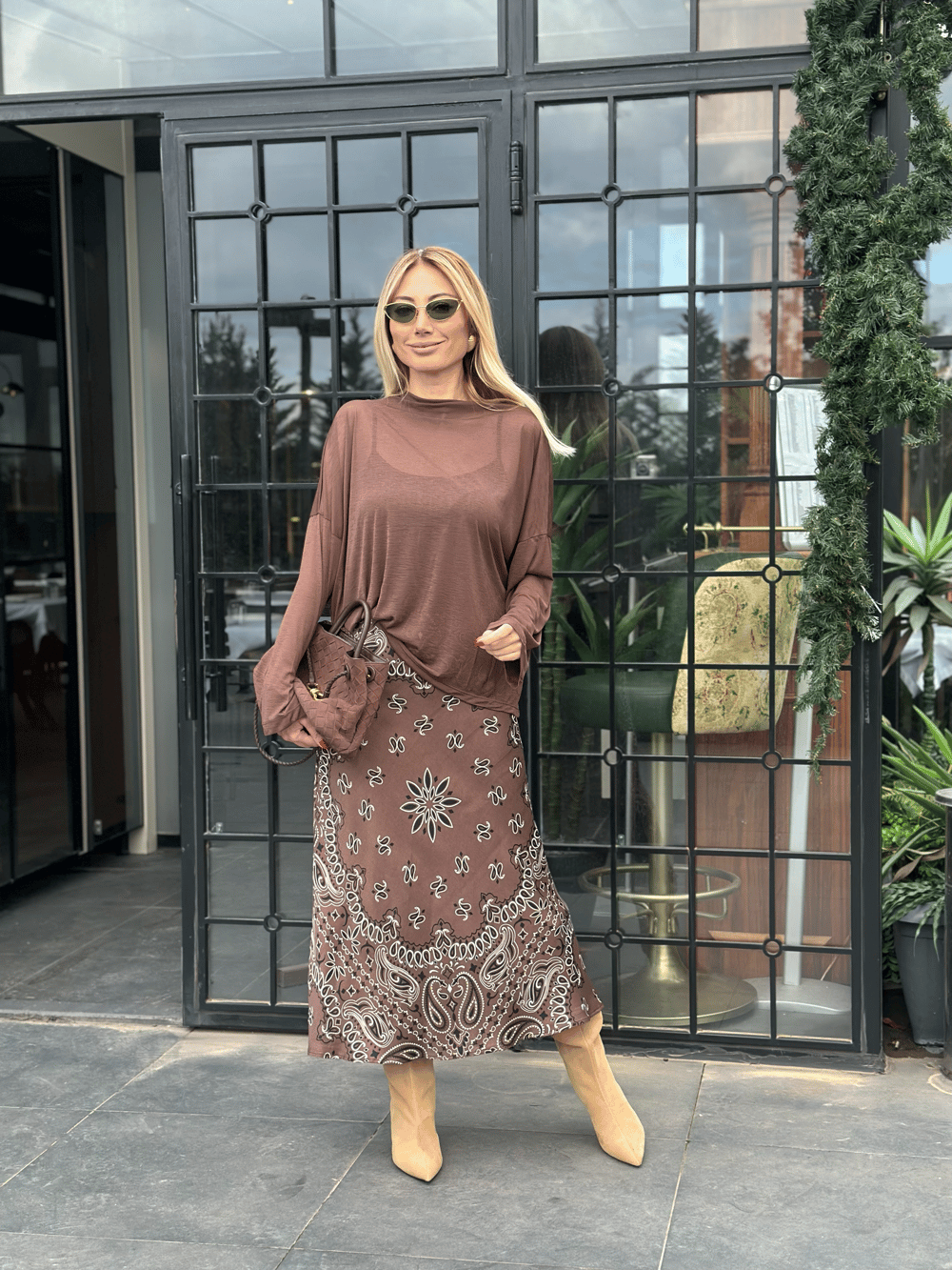Kahve Transparan Bluz Askı0039
