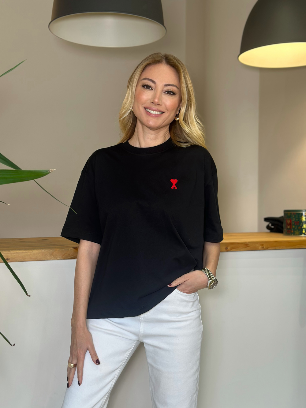 Marka Model Siyah Tshirt Askı0025