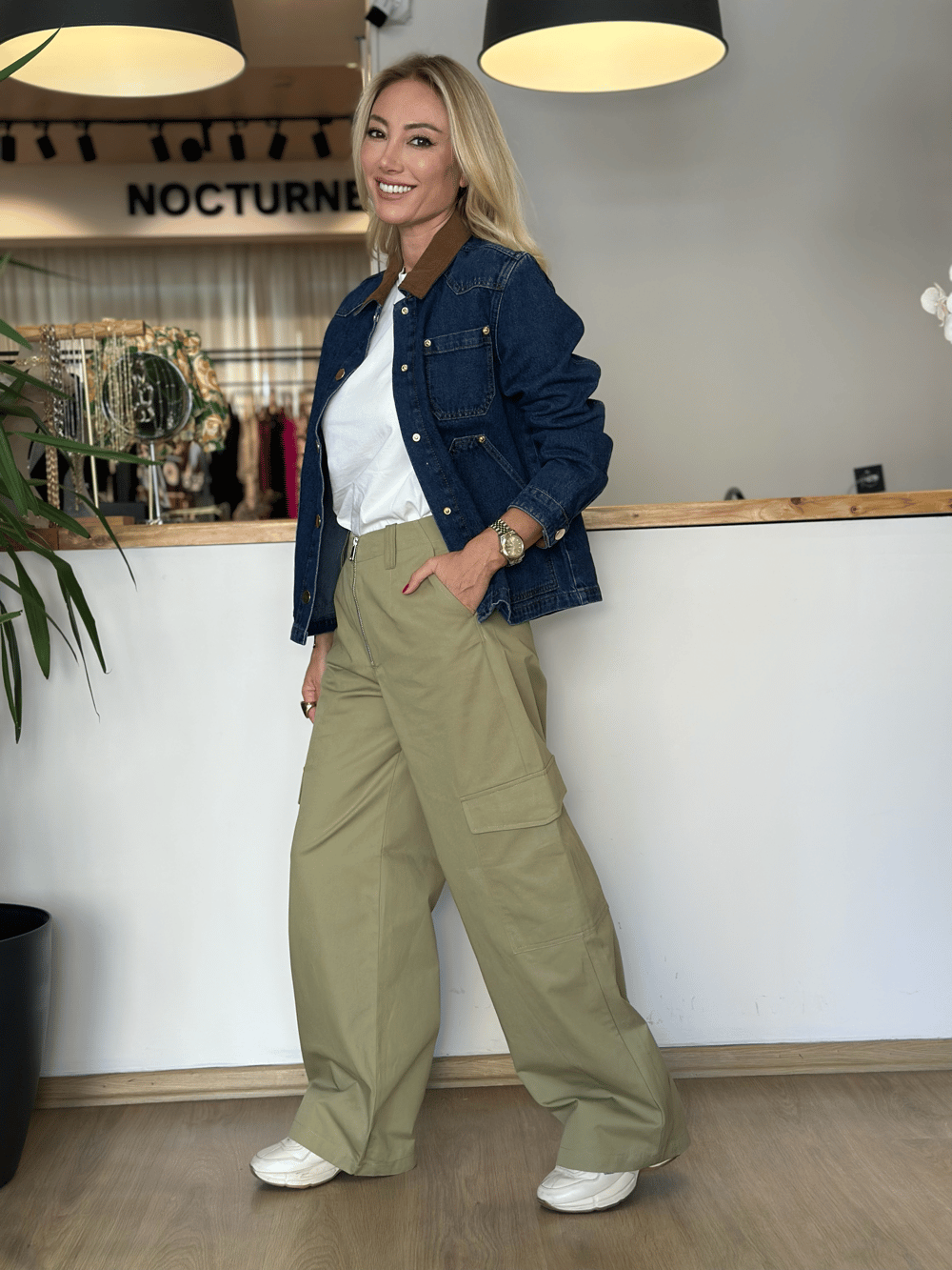 Olive Green Kargo Pantolon Askı00342