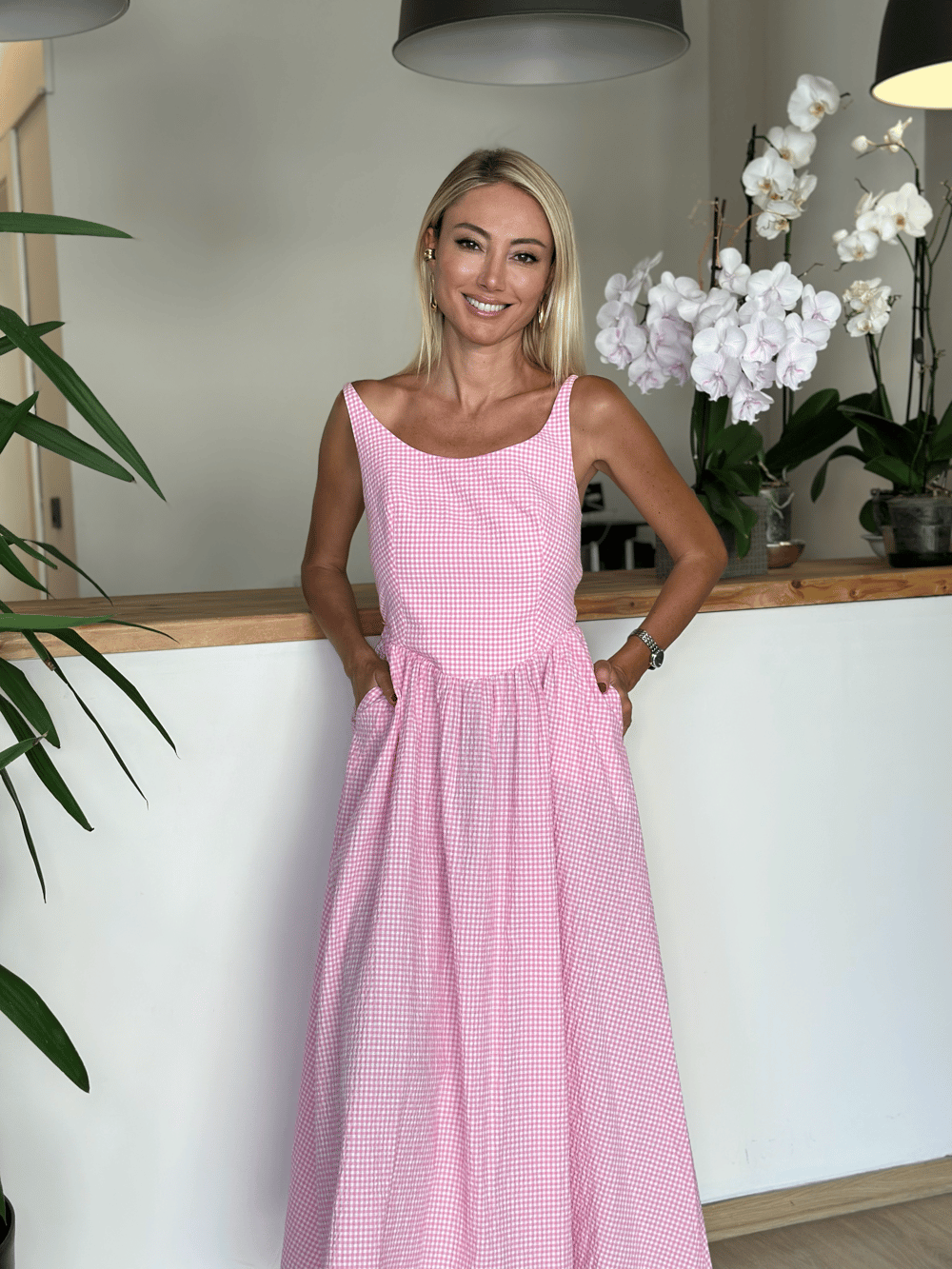 Pembe Pötikare Elbise Askı00265