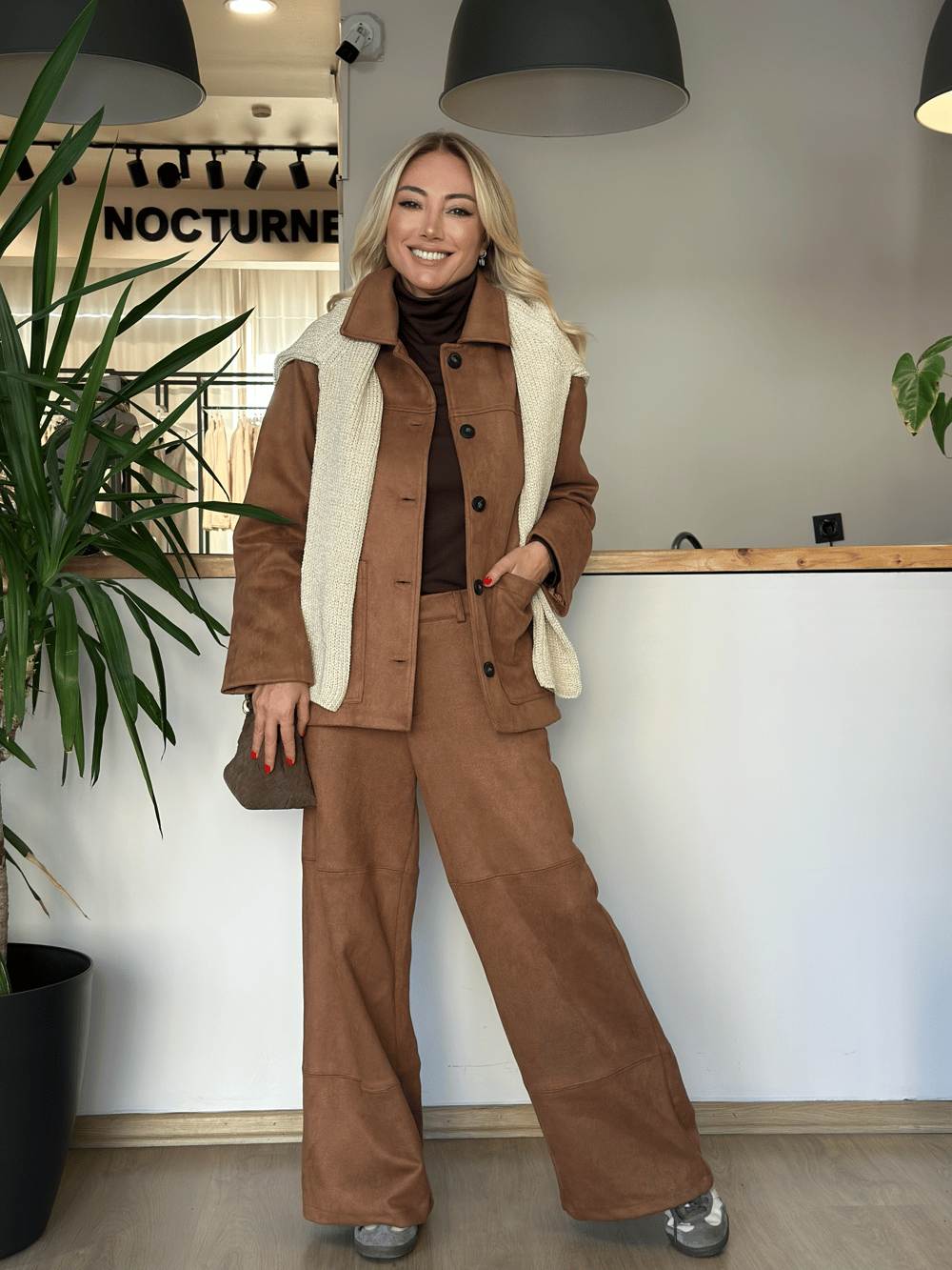 Taba Süet Pantolon Askı0067