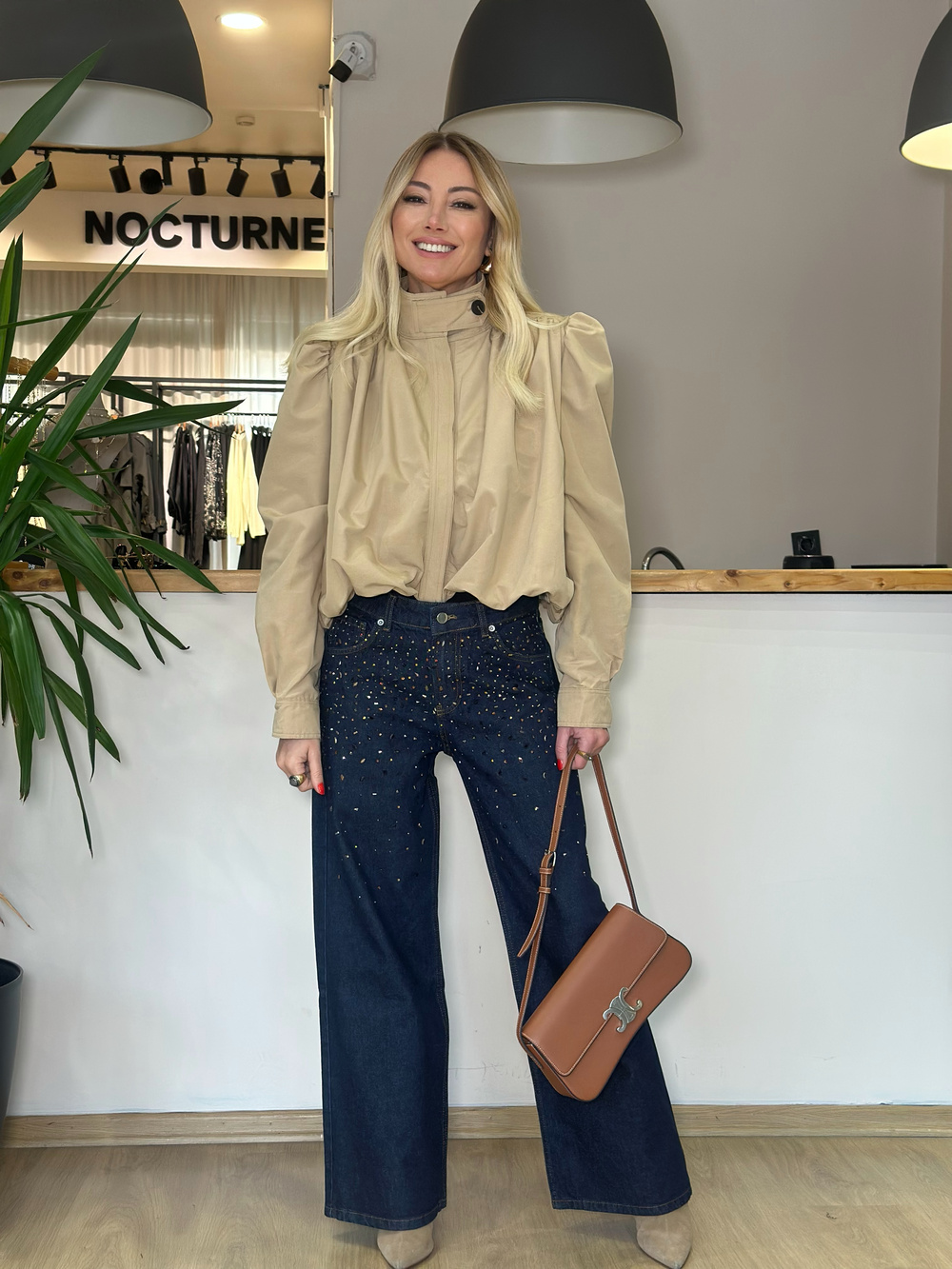 Taşlı Berlin Denim Pantolon Askı0029