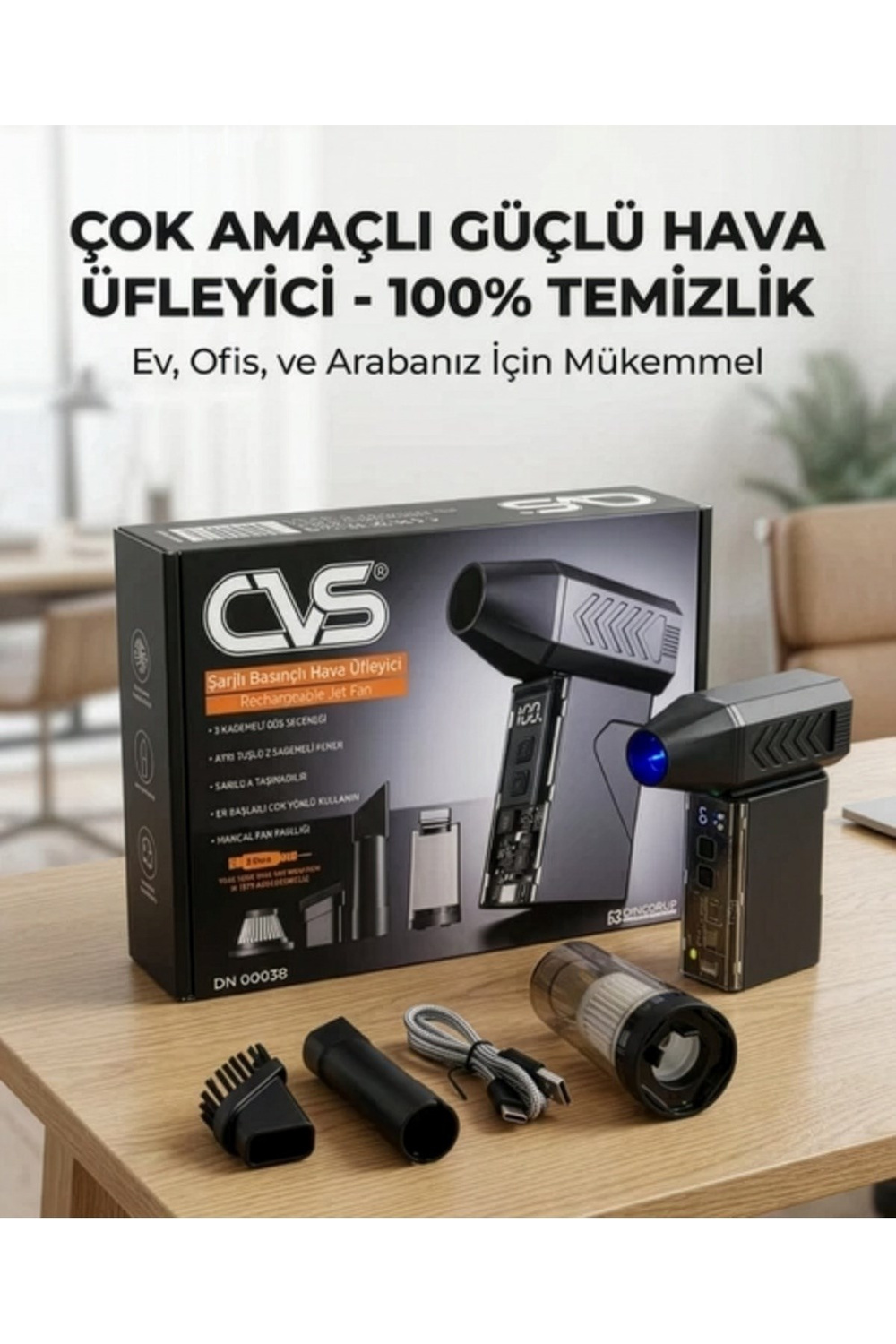 Truebo- CVS Serisi Şarjlı Basınçlı Hava Üfleyici (Rechargeable Jet Fan)