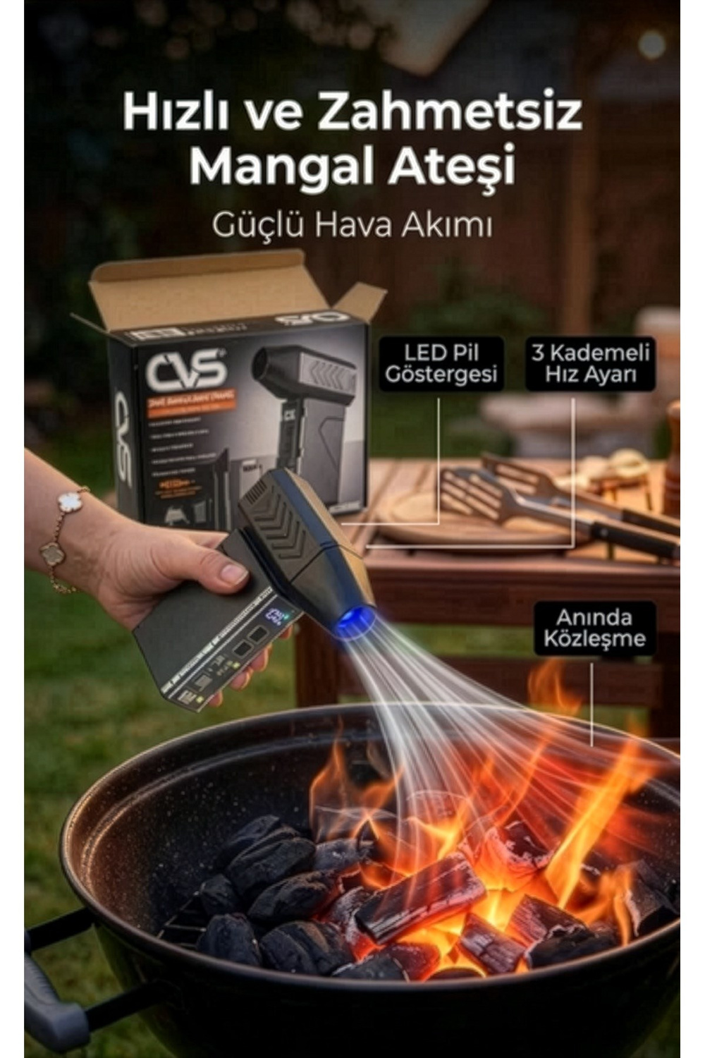 Truebo- CVS Serisi Şarjlı Basınçlı Hava Üfleyici (Rechargeable Jet Fan)