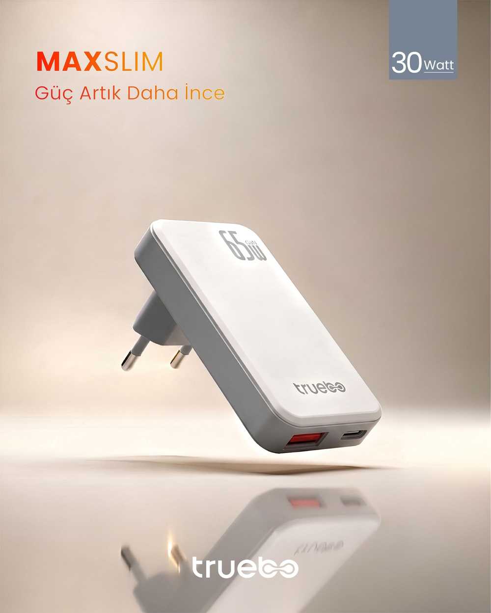 Truebo MaxSlim 65W GaN Şarj Aleti