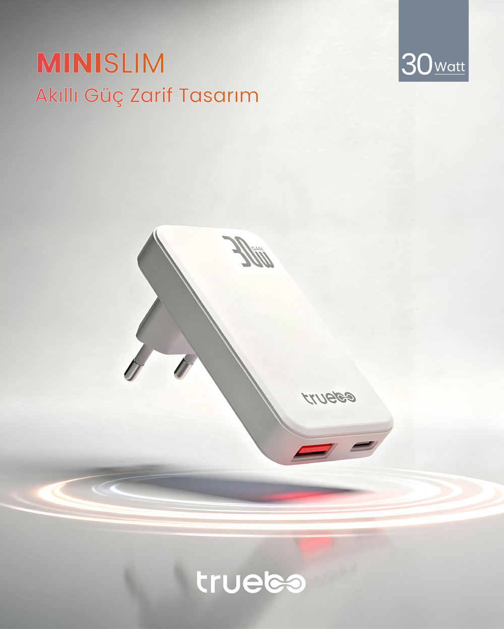 Truebo MiniSlim 30W Hızlı Şarj Adaptörü
