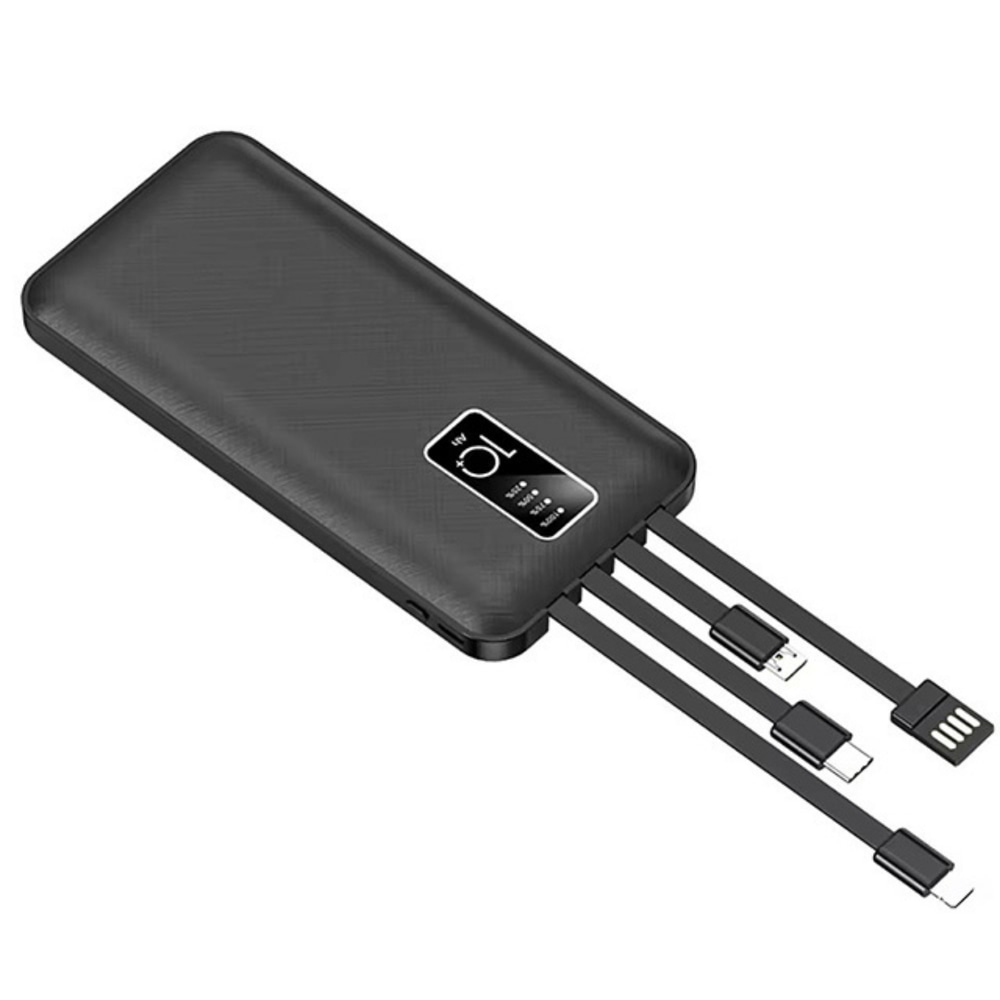 Powerbank 20.000mAh 4 Dahili Kablolu Çoklu Cihaz Uyumlu Taşınabilir Sarj Cihazı