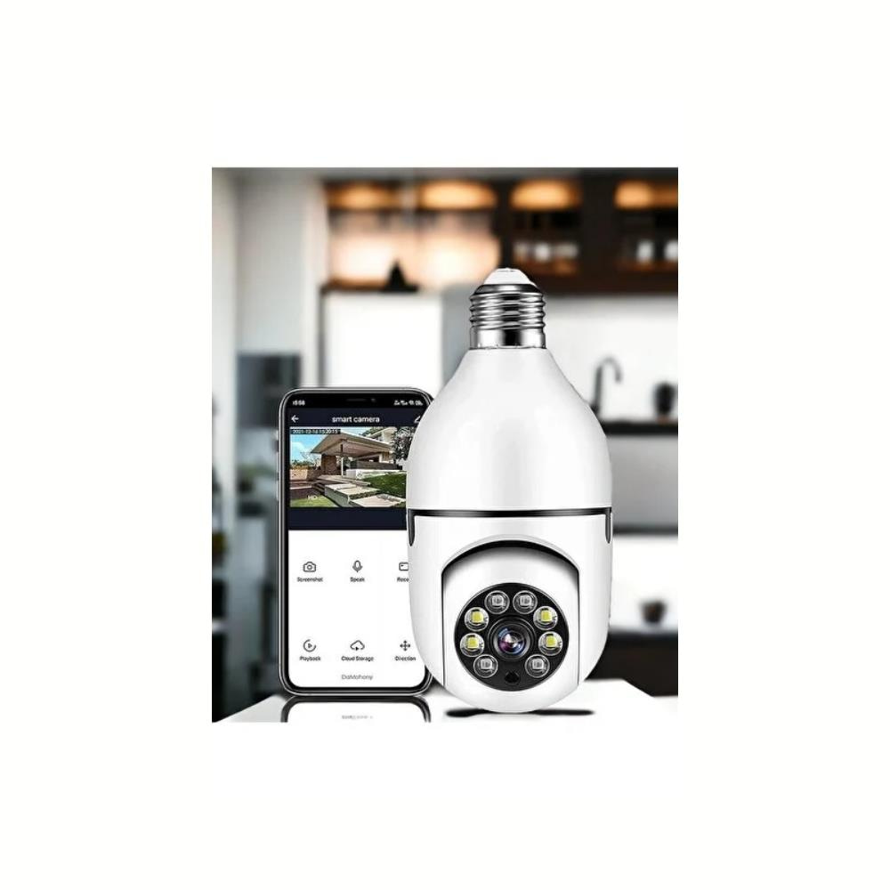 Akıllı Kablosuz IP Kamera Wifi 360 Derece Hareketli Gece Görüş Ses Kayıtllı Ampul Kamera Güvenlik Kamerası