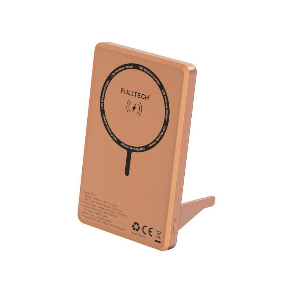 5.000mAh LCD Ekranlı Standlı Mini Powerbank 15W Hızlı Şarj, USB-C Giriş/Çıkış, Telefon Tutuculu