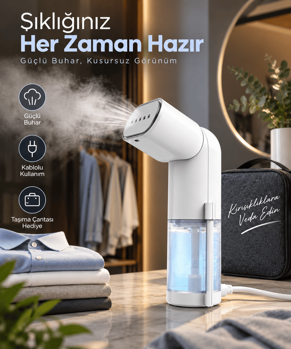 Buharlı Ütü Prizli – Güçlü ve Kesintisiz Buhar Performansı, Kablolu Kullanım, Profesyonel Sonuçlar