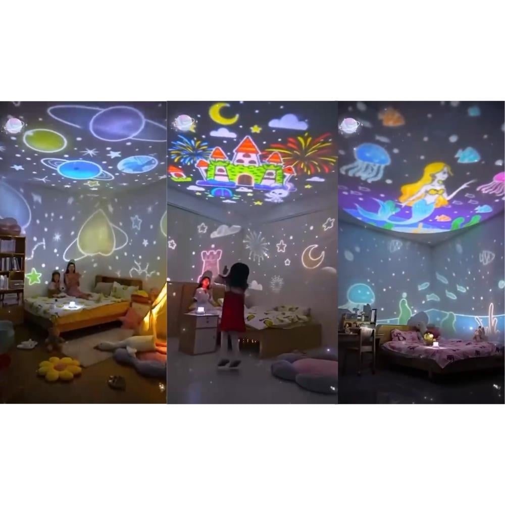 BUNNYS CARROUSEL Dönen Işıklı Müzikli Gece Lambası, Tavşan Figürlü Karusel Oyuncak, Çocuk Odası Dekoru, Hediye Seçeneği | HZLSTORE