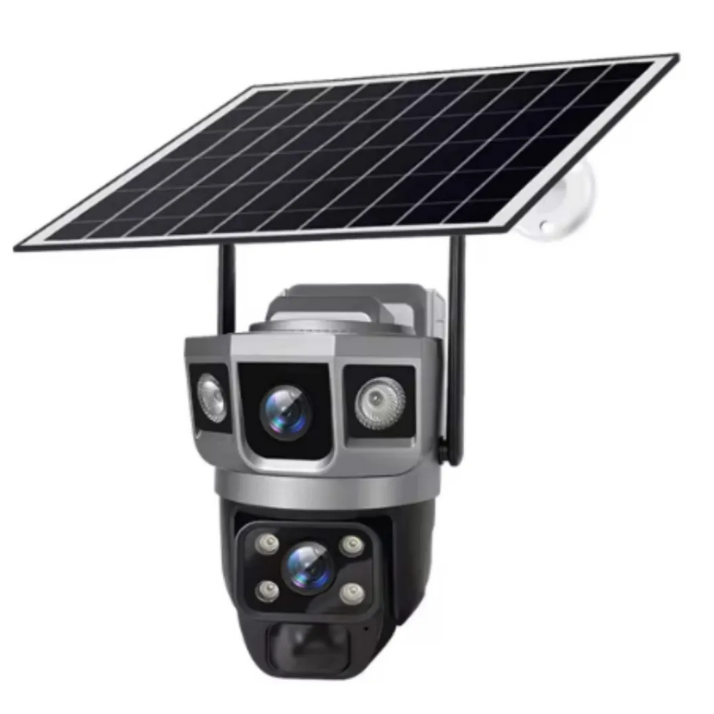 1080P 360 Derece Hareketli Güvenlik Kamera Sensörlü Dış Mekan Kullanımına ve Suya Dayanıklı Solar