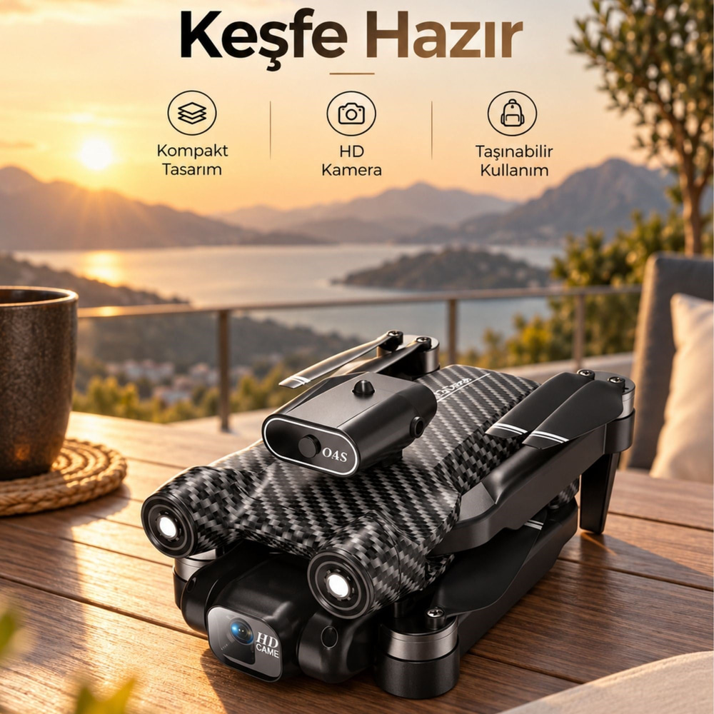 Drone Katlanabilir HD Kameralı Yükseklik Korumalı 360° Dönüş Özellikli  A13 Drone