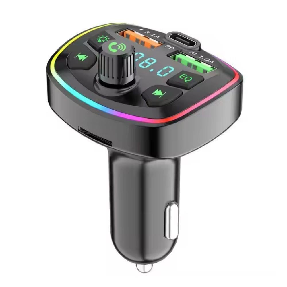 Q7 Bluetooth FM Transmitter Araç Şarj Cihazı USB Girişli MP3 Çalar Dijital Ekranlı Şarj Aleti