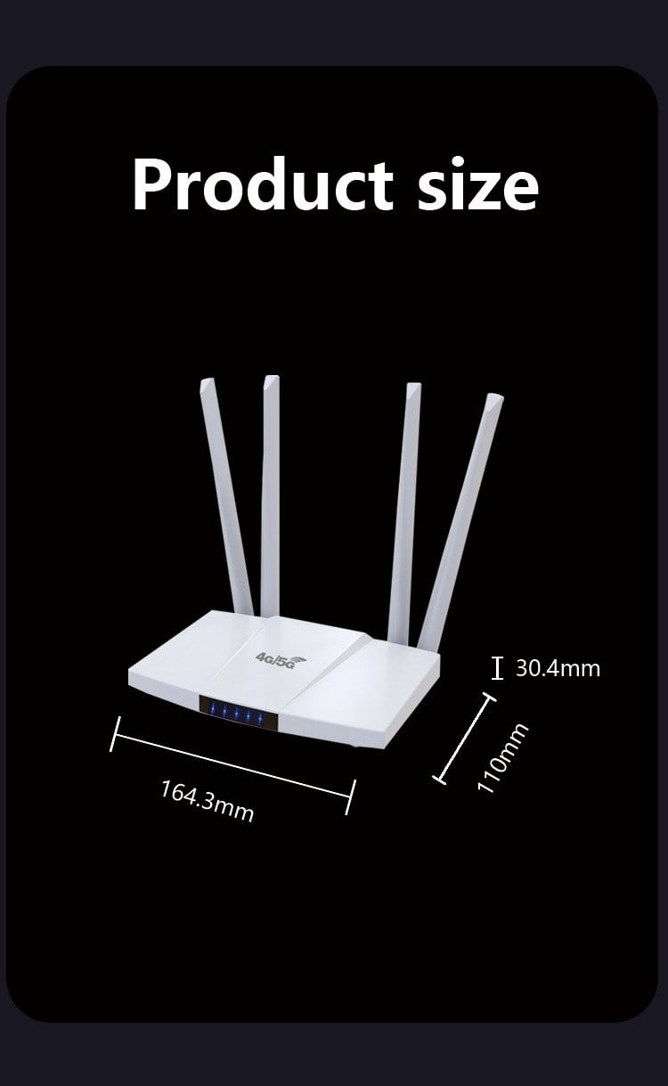 SIM Kartlı 4G LTE Taşınabilir Wi-Fi Router | 300 Mbps, 4000 mAh Batarya