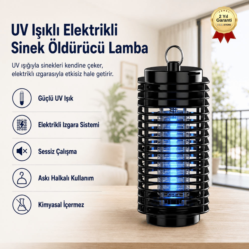 UV Işıklı Elektrikli Sinek Öldürücü ve Haşere Lambası