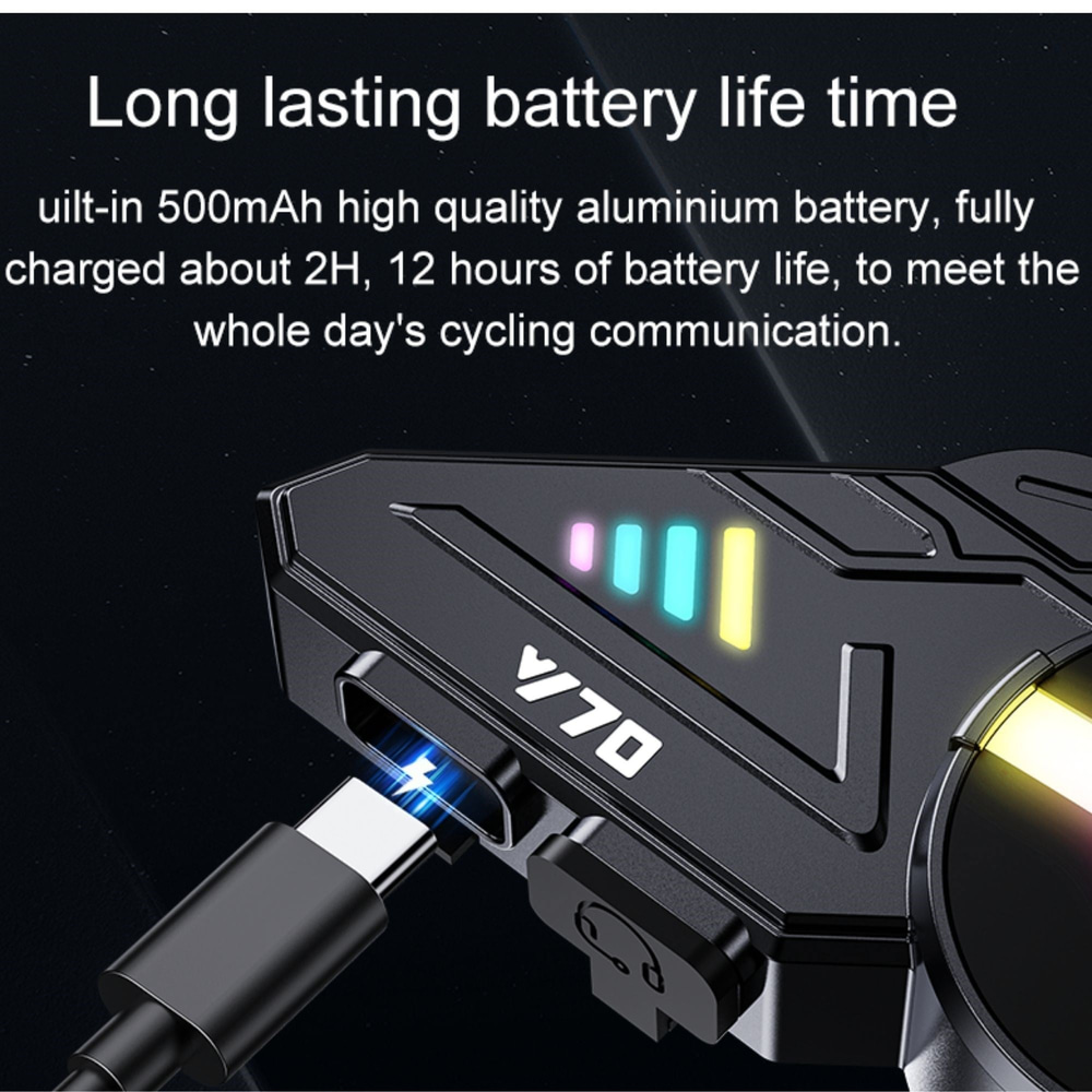 Motosiklet Kask 5.3, IPX5 Suya Dayanıklı İntercom,HD Mikrofonlu Kablosuz Kask Kulaklığı