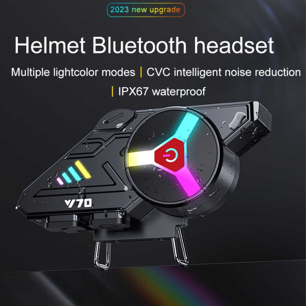 Motosiklet Kask 5.3, IPX5 Suya Dayanıklı İntercom,HD Mikrofonlu Kablosuz Kask Kulaklığı